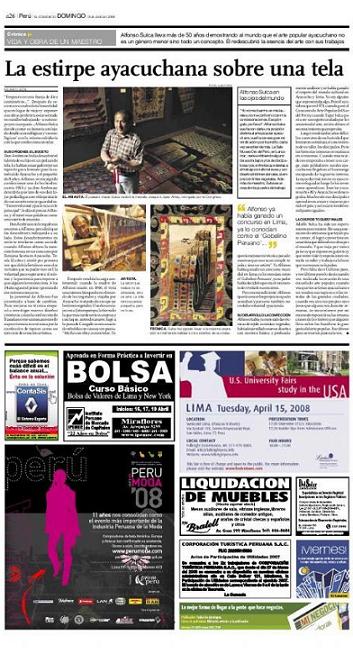 Aviso publicado en Seccion A de El Comercio