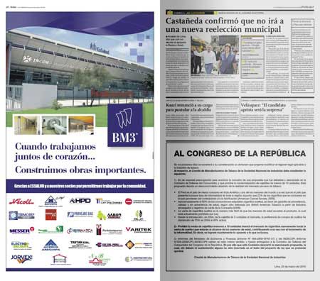 Pagina completa en El Comercio sobre el Instituto del Corazon