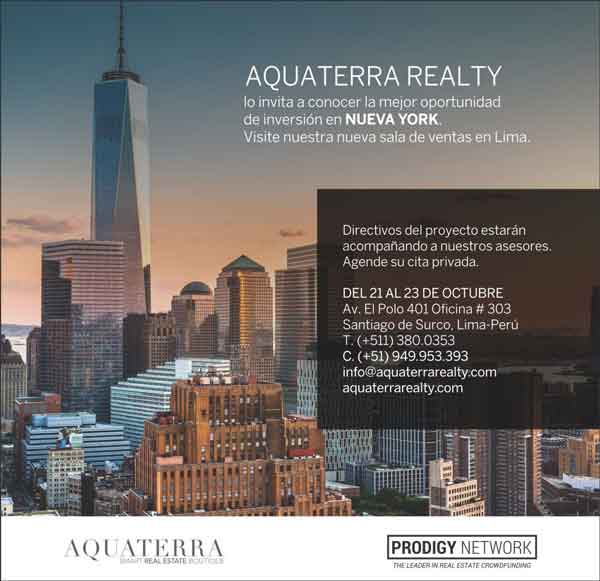 Aquaterra Realty PRODIGY desde USA publicamos en El Comercio Seccion A