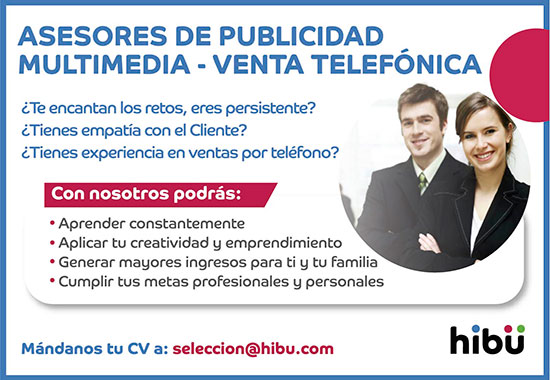 Aviso para HIBU PERU a medida 4x3 Aptitus El Comercio y Aptitus.com