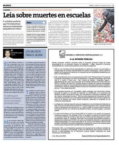 Comunicado a la Opinión Pública. Líder de los Diarios Tabloides Serios. 320,000 Lectores